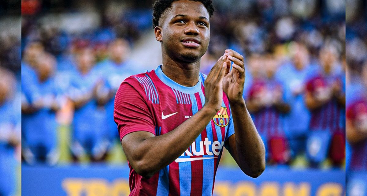 Ansu Fati vuelve a entrenarse con el grupo