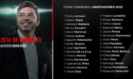 Lista de buena fe de River para la Copa Libertadores 2022