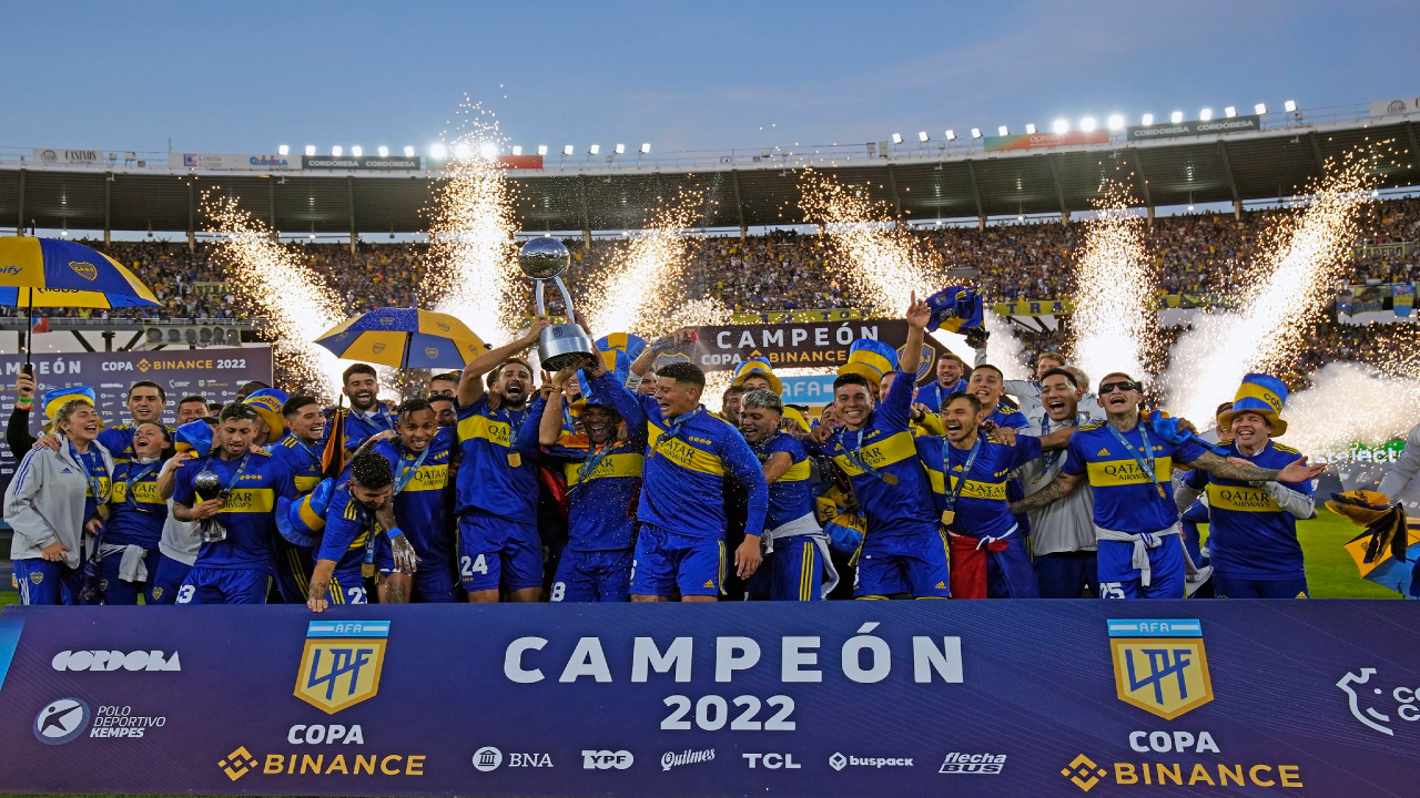 Festejo de Boca Juniors campeón