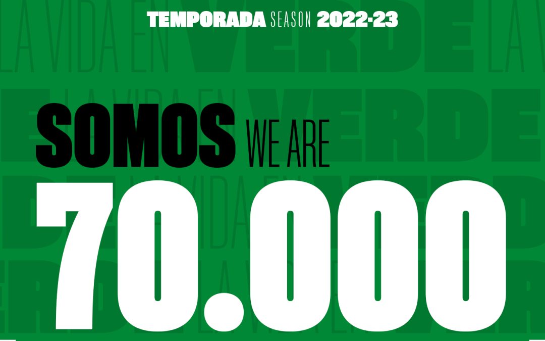 El Real Betis alcanza los 70.000 socios
