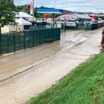 El circuito de Ímola, donde se iba a celebrar el Gran Premio de la Emilia-Romaña, inundado por las fuertes lluvias