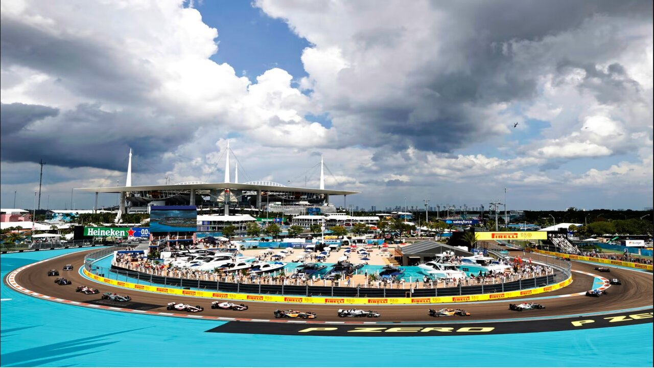 Pilotos durante el GP de Miami en 2022