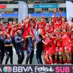 Fotografía de Toluca Femenil Sub-18 festejando título del Clausura 2023