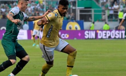 Las Águilas Doradas de Ríonegro salvó su invicto en el último suspiro del partido contra La Asociación Deportivo Calí Fútbol Club