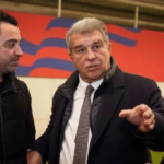 Joan Laporta y Xavi Hernandez