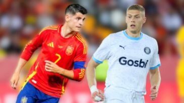 Álvaro Morata y Artem Dobvyk