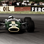 Lotus 49 en acción: innovación y velocidad en la Fórmula 1.