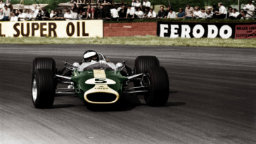 Lotus 49 en acción: innovación y velocidad en la Fórmula 1.