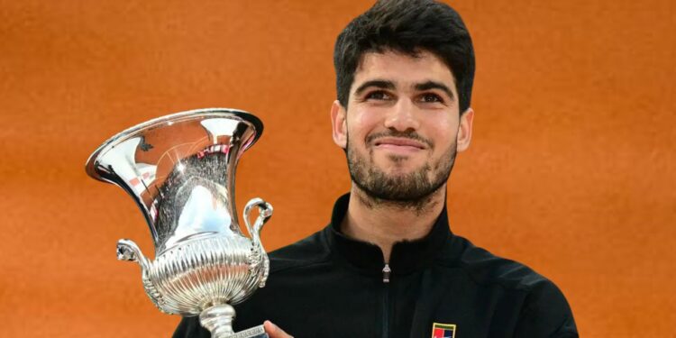 Con solo dos sets, Alcaraz se llevó la victoria en Roma.