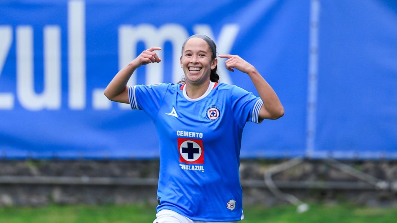 Danielle Fuentes brilló en partido contra Puebla participando en todos los goles. (Foto: Cruz Azul Femenil)