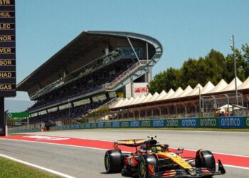 Norris lidera la FP1 del GP de España, que complicó a Colapinto