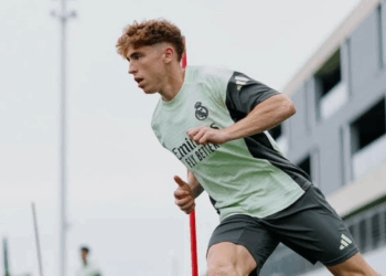 Víctor Muñoz en un entrenamiento. Foto: Real Madrid CF