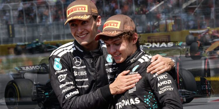 Primer podio doble para Mercedes en el 2025