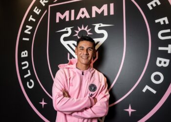 Ustari en su presentación con el Inter Miami. Foto: Inter Miami FC