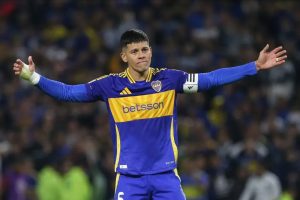 Marcos Rojo con la camiseta de Boca Juniors.