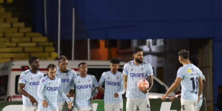 U. Católica celebrando su gol en Copa Ecuador
