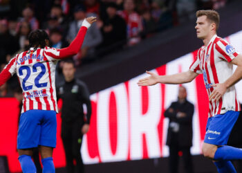 Ademola Lookman y Alexander Sorloth con el Atlético de Madrid / Foto: Atlético de Madrid