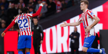 Ademola Lookman y Alexander Sorloth con el Atlético de Madrid / Foto: Atlético de Madrid