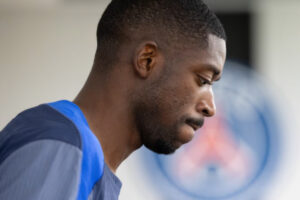 Ousmane Dembélé entrenando con el PSG