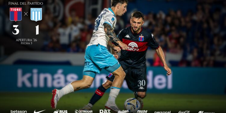 Racing volvió a caer y preocupa: Tigre 3-1 Racing en Victoria