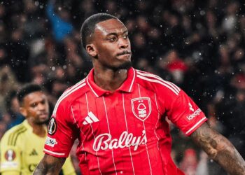 Hudson Odoi celebrating Forest´s goal. | Photo: Nottingham Forest