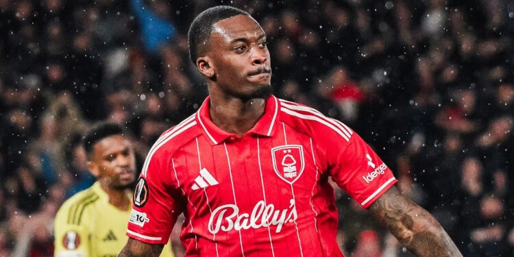 Hudson Odoi celebrating Forest´s goal. | Photo: Nottingham Forest