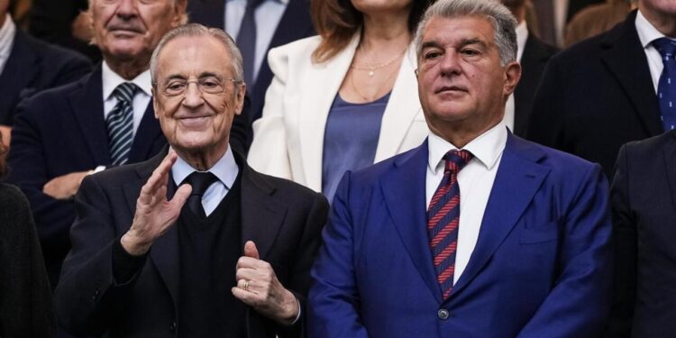 Florentino Pérez y Joan Laporta en Arabía Saudí