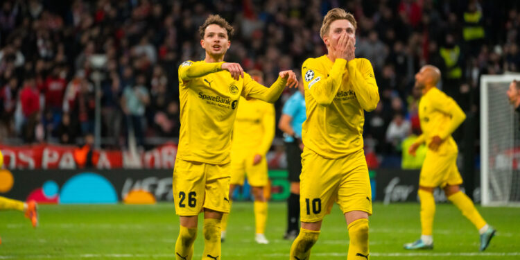 Jugadores del Bodø/Glimt celebran su pase de ronda en Champions. | Foto: Bodø/Glimt