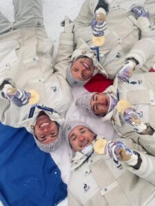 Eric Perrot, Quentin Fillon Maillet, Emilien Jacquelin y Fabien Claude, los 4 mosqueteros del biatlón francés