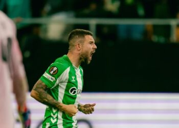 Aitor Ruibal celebrando el 1-0 | Foto: Real Betis