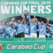 City lift the Carabao Cup trophy. | Photo: Manchester City