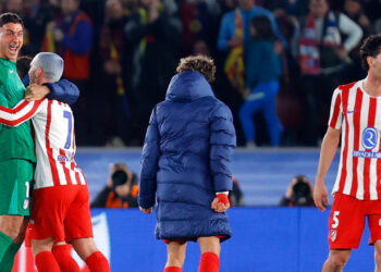 El Atlético de Madrid celebrando el pase a la final de Copa / Foto: Atlético de Madrid