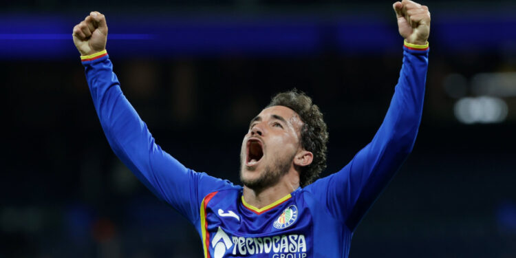 El Getafe celebrando la victoria frente al Real Madrid / Foto: LaLiga