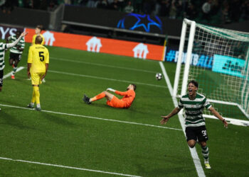 El Sporting de Portugal celebrando un gol en la Champions League / Sporting CP