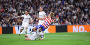 El posible penalti de Carvajal sobre Marcos Llorente / Atlético de Madrid