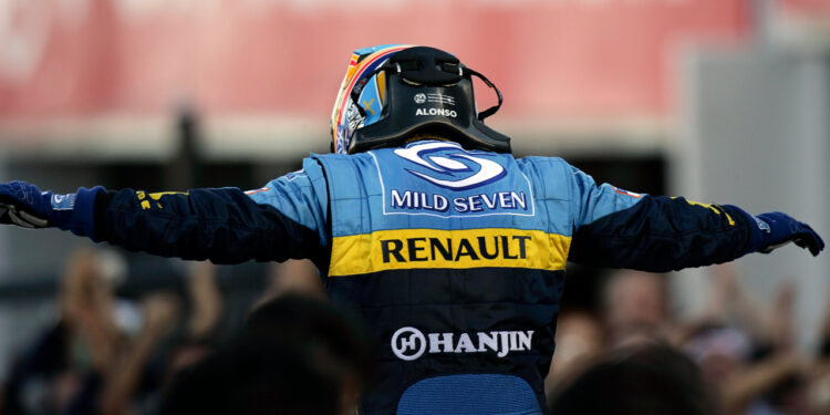 Fernando Alonso celebrando una victoria / Fórmula 1