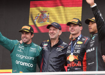 Fernando Alonso en el podio de Canadá 2023 / Fernando Alonso