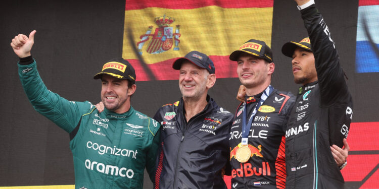 Fernando Alonso en el podio de Canadá 2023 / Fernando Alonso