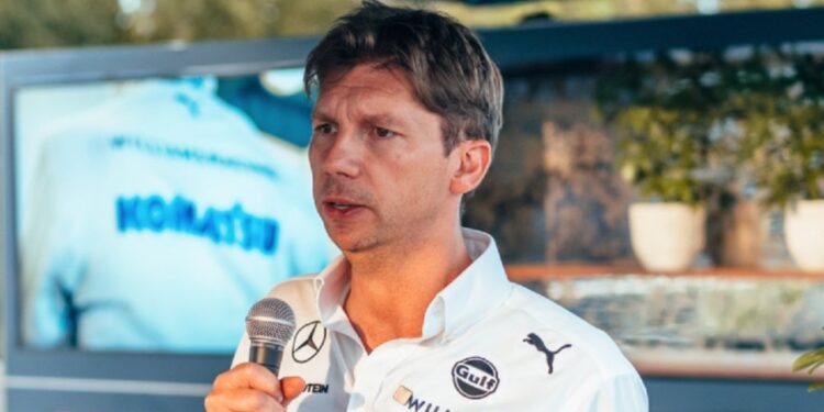 James Vowles en una rueda de prensa de Williams / Foto: Atlassian Williams F1 Team