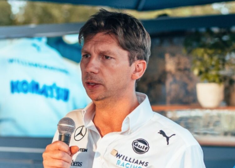 James Vowles en una rueda de prensa de Williams / Foto: Atlassian Williams F1 Team