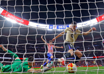 Julián Álvarez frente al FC Barcelona / Foto: Atlético de Madrid
