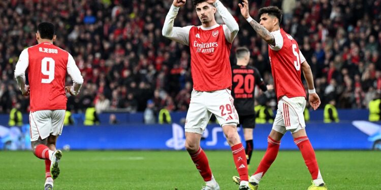 Kai Havertz celebrating Arsenal´s goal. | Photo: Arsenal