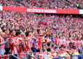 La grada del Atlético de Madrid celebrando un gol / Fuente: Atlético de Madrid