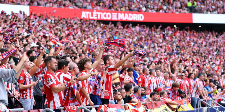La grada del Atlético de Madrid celebrando un gol / Fuente: Atlético de Madrid