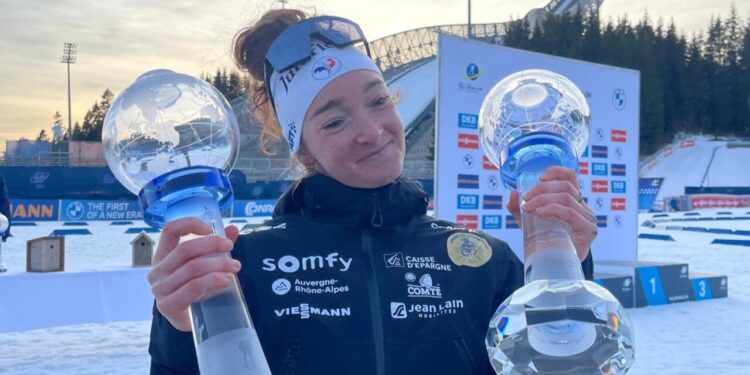 Lou Jeanmonnot, nueva campeona de la Copa Mundial de biatlón