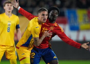 Mayenda en un partido de la selección sub-21. | Foto: Selección Española