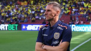 Sebastián Beccaccece como entrenador de Ecuador 