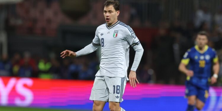 Barella durante la derrota de Italia ante Bosnia-Herzegovina. | Foto: Selección italiana