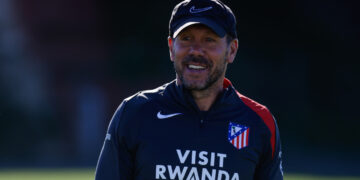 Diego Pablo Simeone entrenando al Atlético de Madrid / Fuente: Atlético de Madrid