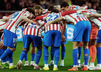 El Atlético de Madrid al inicio de un partido / Fuente: Atlético de Madrid